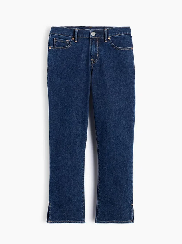 Capri-Jeans med lav midje