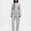 CashSoft bouclé-strikkede gensere med joggebukser