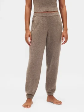 CashSoft bouclé-strikkede gensere med joggebukser