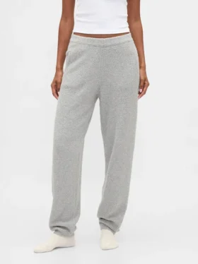 CashSoft bouclé-strikkede gensere med joggebukser