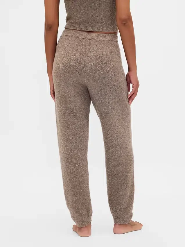 CashSoft bouclé-strikkede gensere med joggebukser