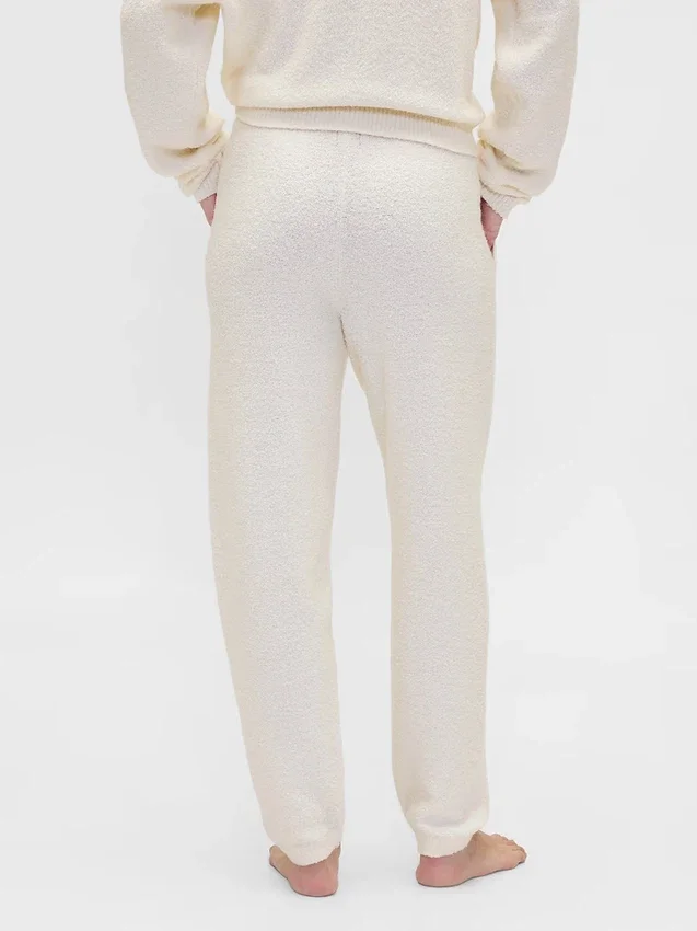 CashSoft bouclé-strikkede gensere med joggebukser