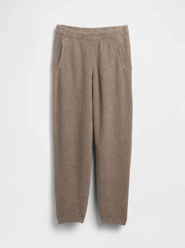 CashSoft bouclé-strikkede gensere med joggebukser