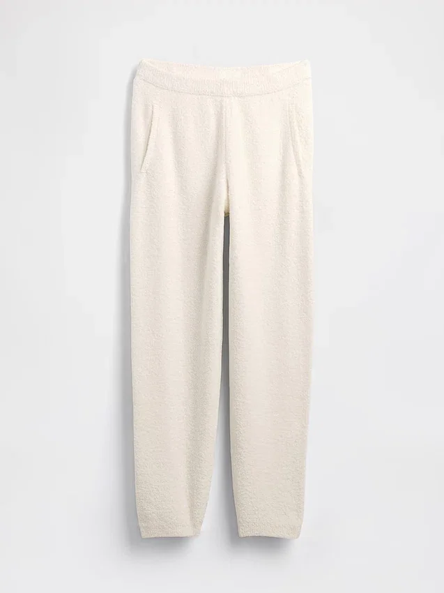 CashSoft bouclé-strikkede gensere med joggebukser