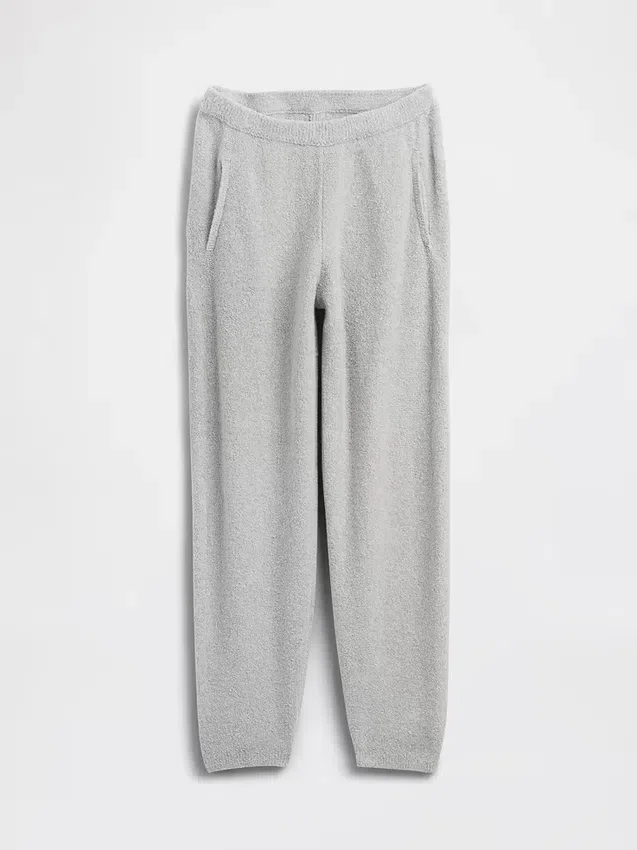 CashSoft bouclé-strikkede gensere med joggebukser
