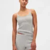 CashSoft bouclé-strikket tank-top