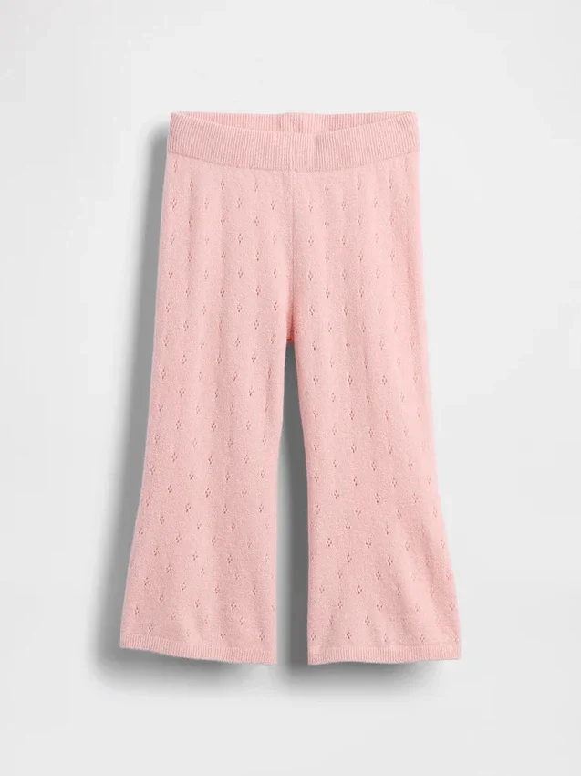 CashSoft-flarebukser med pointelle-mønster for Baby og Småbarn