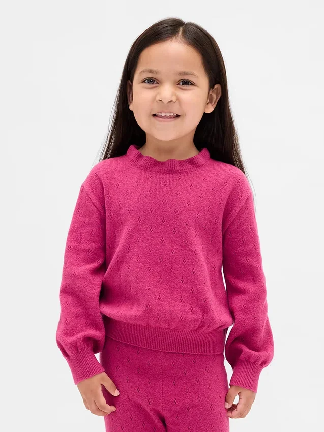 CashSoft-genser med pointelle-mønster for Baby og Småbarn