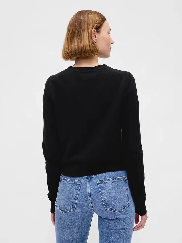 CashSoft genser med rund hals