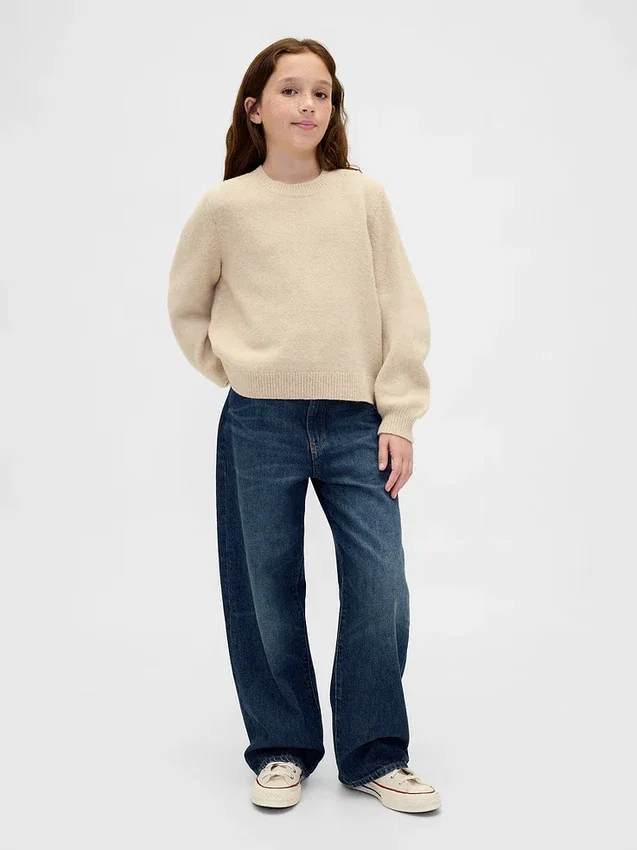 CashSoft-genser med rund hals til barn