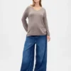 CashSoft-genser med V-hals for gravide