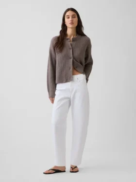 CashSoft oversized cardigan med shaker-masker