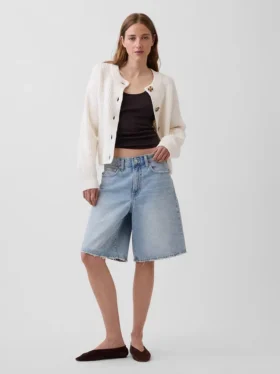 CashSoft oversized cardigan med shaker-masker