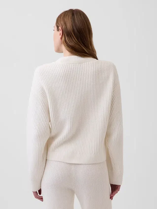 CashSoft oversized cardigan med shaker-masker