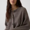 CashSoft oversized cardigan med shaker-masker