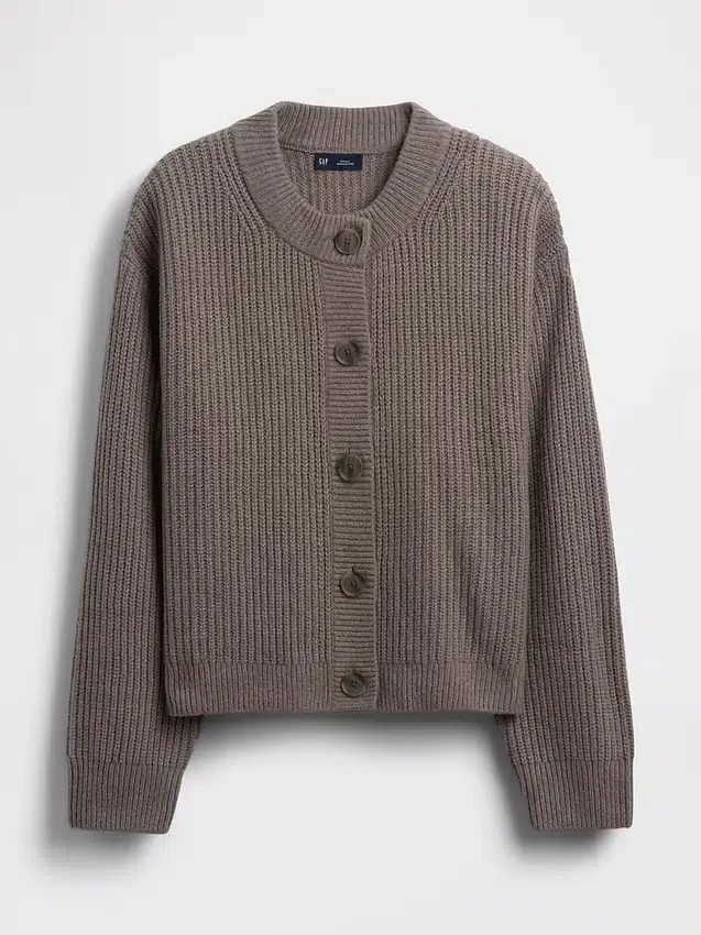 CashSoft oversized cardigan med shaker-masker