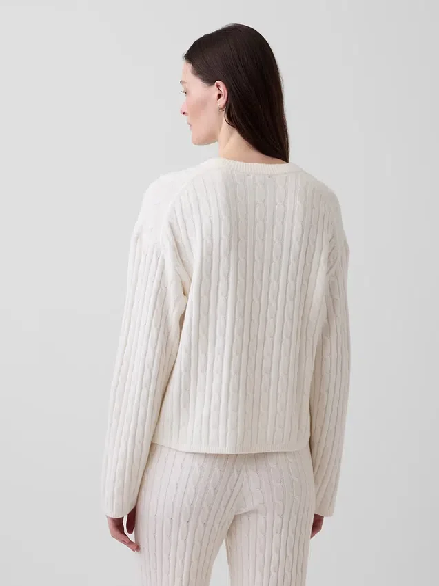 CashSoft oversized genser med flette