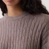 CashSoft oversized genser med flette