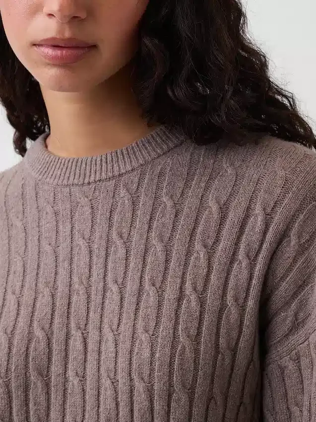 CashSoft oversized genser med flette
