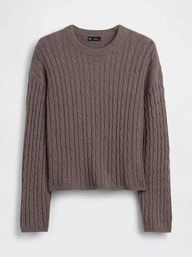 CashSoft oversized genser med flette