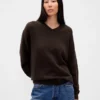 CashSoft oversized genser med V-hals