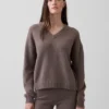 CashSoft oversized genser med V-hals