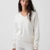 CashSoft oversized genser med V-hals