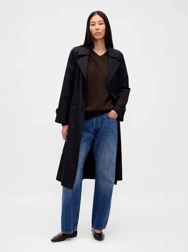 CashSoft oversized genser med V-hals
