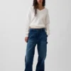CashSoft oversized genser med V-hals
