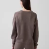 CashSoft oversized genser med V-hals