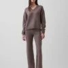 CashSoft oversized genser med V-hals