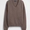 CashSoft oversized genser med V-hals