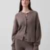 CashSoft oversized grovstrikket cardigan