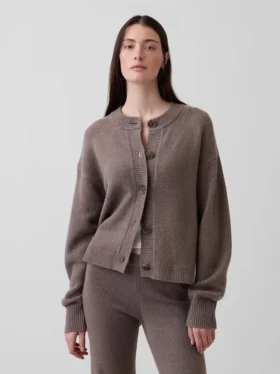 CashSoft oversized grovstrikket cardigan