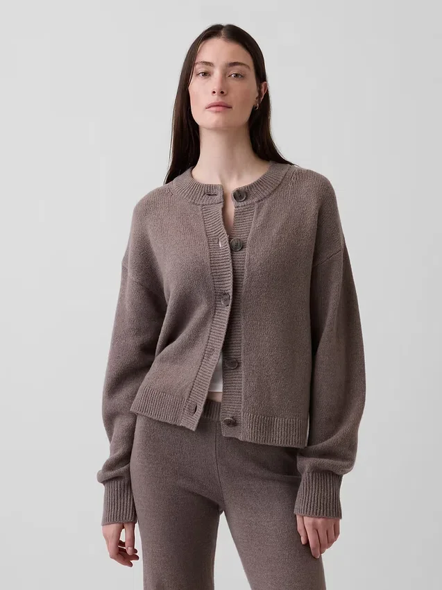 CashSoft oversized grovstrikket cardigan