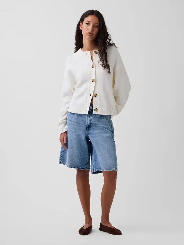 CashSoft oversized grovstrikket cardigan