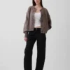 CashSoft oversized grovstrikket cardigan