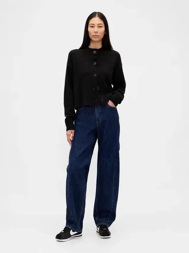 CashSoft oversized grovstrikket cardigan