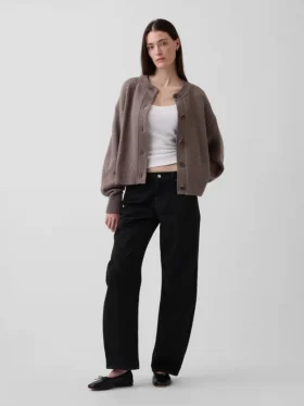 CashSoft oversized grovstrikket cardigan