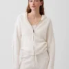 CashSoft oversized hettegenser med glidelås og shaker-mønster