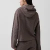 CashSoft oversized hettegenser med glidelås og shaker-mønster