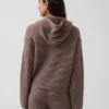 CashSoft oversized hettegenser med glidelås og shaker-mønster