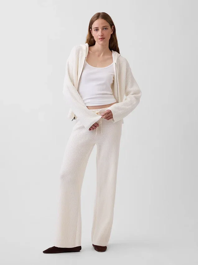 CashSoft oversized hettegenser med glidelås og shaker-mønster