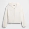 CashSoft oversized hettegenser med glidelås og shaker-mønster