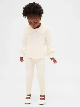 CashSoft-ribbestrikkede leggings for Baby og Småbarn