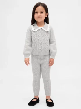 CashSoft-ribbestrikkede leggings for Baby og Småbarn