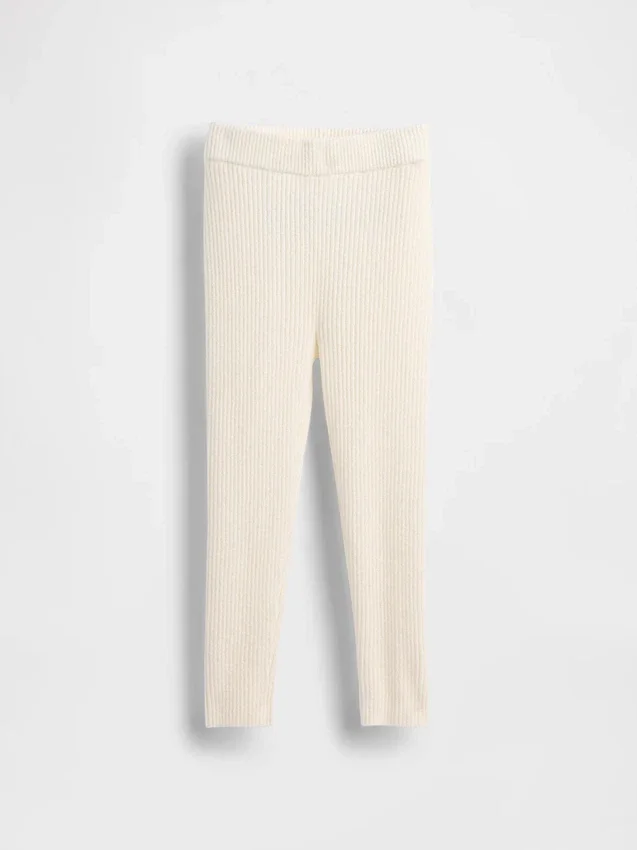CashSoft-ribbestrikkede leggings for Baby og Småbarn