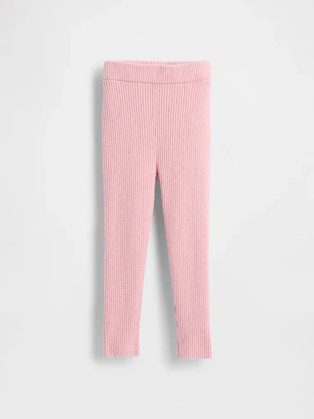 CashSoft-ribbestrikkede leggings for Baby og Småbarn