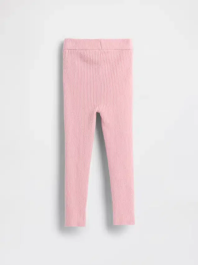 CashSoft-ribbestrikkede leggings for Baby og Småbarn