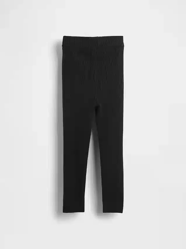 CashSoft-ribbestrikkede leggings for Baby og Småbarn